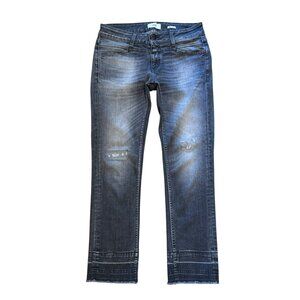 Closed Gray Starlet Jeans Candiani Denim Italy Stretch Crop Raw Hem $298 Size 27